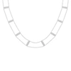 Diana M. 14 Kt White Gold, 12" Diamond Ladder Choker Necklace Featuring .71 Cts Tw Round Diamonds In White