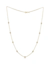 DIANA M. 14 KT YELLOW GOLD, 18" DIAMONDS-BY-THE-YARD NECKLACE FEATURING 1.00 CTS TW ROUND DIAMONDS