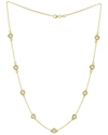 Diana M. 14 Kt Yellow Gold, 18" Diamonds-by-the-yard Necklace Featuring 2.25 Cts Tw White Round Diamonds In Yellow
