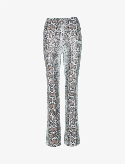 Commando Sequin Animal Flare Legging In Copper Snake