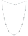 DIANA M. 14 KT WHITE GOLD DIAMONDS-BY-THE-YARD NECKLACE FEATURING 2.26 CTS TW WHITE ROUND DIAMONDS