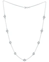 Diana M. 14 Kt White Gold Diamonds-by-the-yard Necklace Featuring 2.26 Cts Tw White Round Diamonds In White
