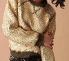 Electric & Rose Ronan Pullover In Metallic Gold In Multi