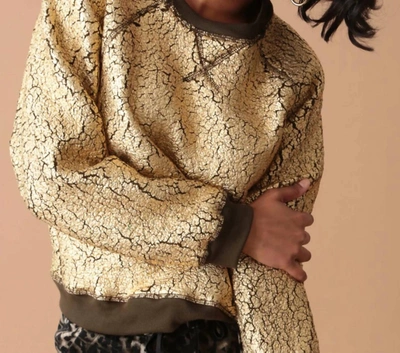 Electric & Rose Ronan Pullover In Metallic Gold In Multi