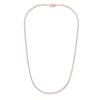 Diana M. 14 Kt Rose Gold, 16" 4 Prong Diamond Tennis Necklace Featuring 8.00 Cts Tw Round Diamonds In Multi