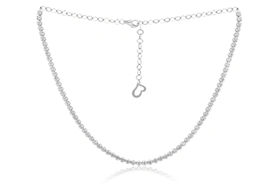 DIANA M. 14 KT WHITE GOLD, 14" DIAMOND CHOKER NECKLACE FEATURING 2.30 CTS TW ROUND DIAMONDS