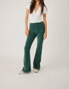 Free People Jayde Seamed Corduroy Flare Pants In Green