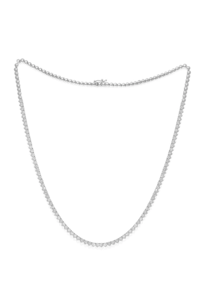 Diana M. 14kt White Gold Diamond Half Way Necklace Fetaures 7.00 Carats Of Diamonds, Three Prongs, 88st