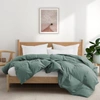 PUREDOWN GOOSE FEATHER DOWN ALLSEASON COMFORTER GREEN