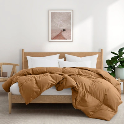 PUREDOWN GOOSE FEATHER DOWN ALLSEASON COMFORTER FAWN