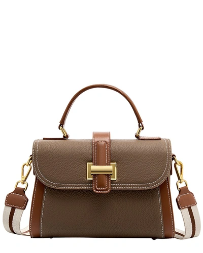Adele Berto Leather Tote In Brown