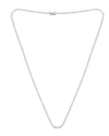 Diana M. 14kt White Gold Diamond Classic Straight Tennis Necklace Fetaures 4.07cts Carats Of Diamonds, 4 Pron In White