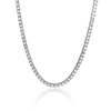 DIANA M. 14 KT WHITE GOLD, 16" 4 PRONG DIAMOND TENNIS NECKLACE FEATURING 5.00 CTS TW ROUND DIAMONDS
