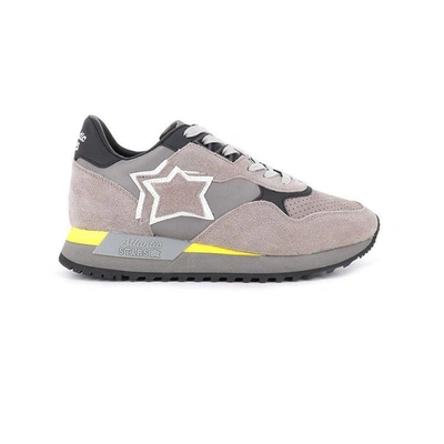 Atlantic Stars Man Sneakers Dove Grey Size 9 Soft Leather, Textile Fibers In Cgcb Grey