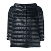 Herno Cropped Sleeve Padded Jacket In Black