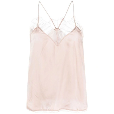 Iro Lace-detailing Sleeveless Top In Pink