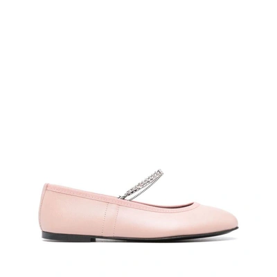Kate Cate Juliette Leather Ballerina Shoes In Pink