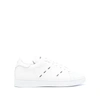 Kiton Embroidered Full-grain Leather Sneakers In White