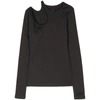 Low Classic Cut-out Detail Top In Grey