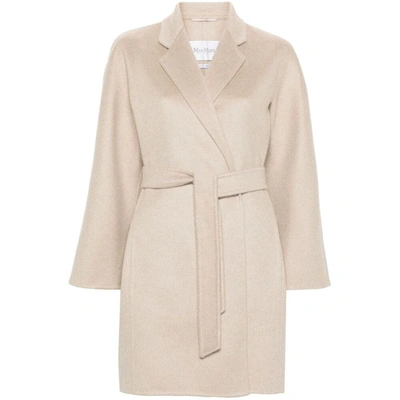 Max Mara Harold Short Cashmere Coat In Beige