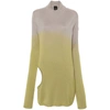 Moncler X Rick Owens Moncler + Rick Owens Cut Out Knitted Jumper In Green/neutrals