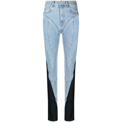 Mugler Trousers Clothing In Blue