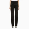 Isabel Marant Wide Leg Trousers Contrast Stitching In Black
