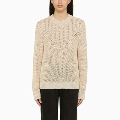 Isabel Marant Recycled Polyester Ecru Crew-neck Jumper In Cream