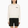 ISABEL MARANT ISABEL MARANT ECRU COTTON CREW-NECK SWEATSHIRT WITH LOGO