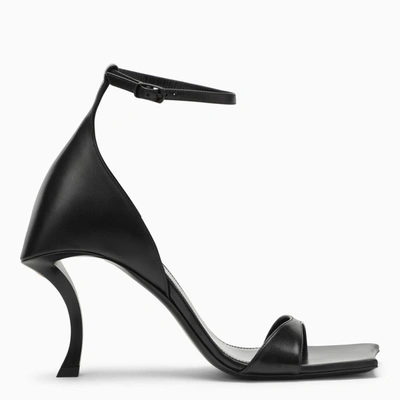 BALENCIAGA BALENCIAGA | HOURGLASS 100 BLACK LEATHER SANDAL