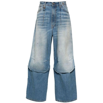 R13 Worn-out Loose-fit Jeans In Blue
