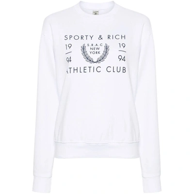 Sporty And Rich Srac Sweatshirt Mit Logo-print In White