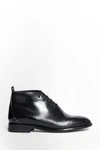 The Row Grant Leather Lace-up Ankle Boots In Black