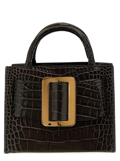 Boyy Bobby 18 Croc-embossed Hand Bags Black