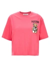 Moschino Teddy Bear T-shirt Fuchsia In Fuchsia
