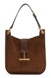 Tom Ford Small Tara Suede Crossbody Bag In 1b033 Whisky