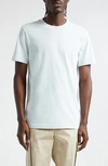 Moncler Logo Jacquard Crewneck T-shirt In Baby Blue