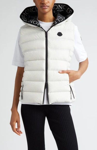 Moncler Aliterse Down Hooded Vest In White