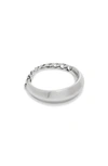 Bottega Veneta Sterling Silver Chain Ring In 8117 Silver
