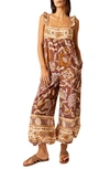Free People Bali Albright Jumpsuit In Coffee Combo