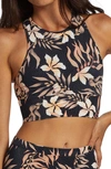 BILLABONG CORAL GARDENERS CROP SWIM TOP