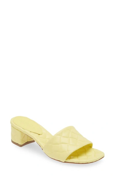 Bottega Veneta Intrecciato Embossed Slide Sandal In Limone