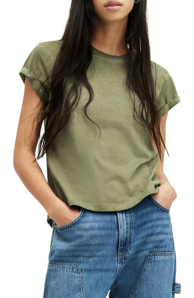 Allsaints Anna Cotton T-shirt In Grass Green