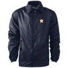 DUNBROOKE DUNBROOKE  NAVY HOUSTON ASTROS COACH'S RAGLAN FULL-SNAP WINDBREAKER JACKET