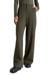 Splendid X Kate Young Wool-blend Straight-leg Pants In Spruce