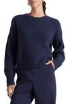 Splendid X Kate Young Cashmere Crewneck Sweater In Navy