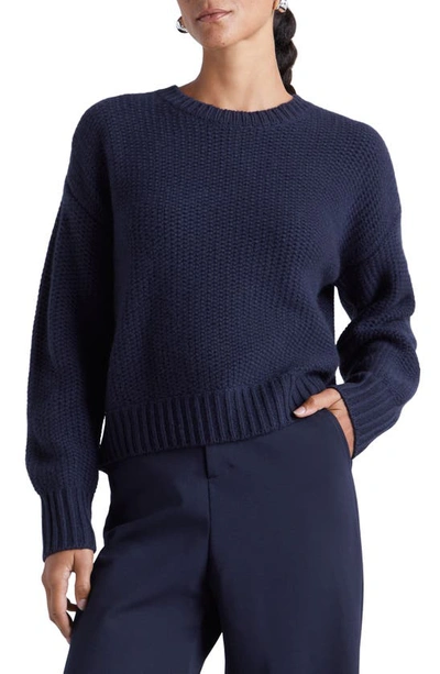 Splendid X Kate Young Cashmere Crewneck Sweater In Navy