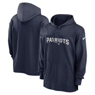 Nike New England Patriots Sideline  Men's Dri-fit Nfl Long-sleeve Hooded Top In Blue
