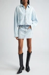 Haikure Tatum Two-tone Denim Mini Dress In Lipari Blue