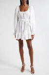 RAMY BROOK KAYLEIGH LONG SLEEVE COTTON MINIDRESS